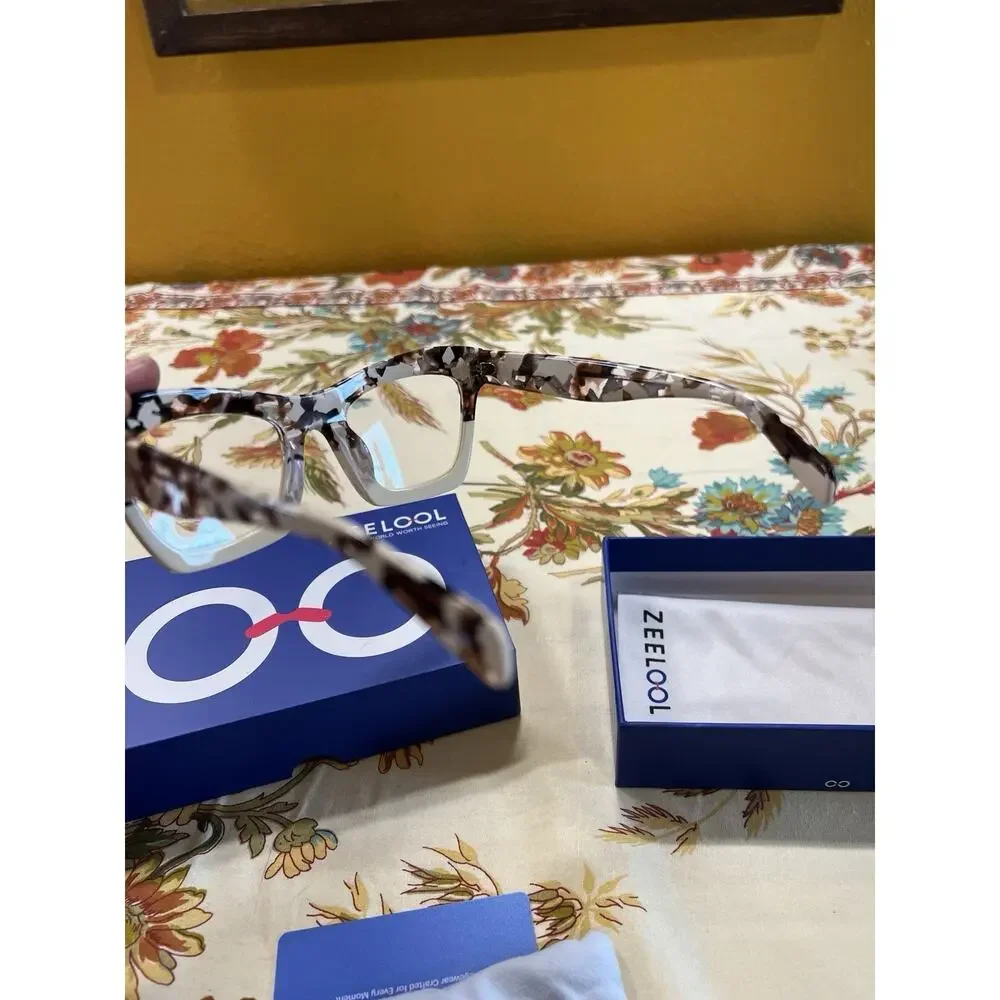 Pair Of ZEELOOL Eyeglasses Benitez And Black Pearl Cateye Frames (Clear Lenses)